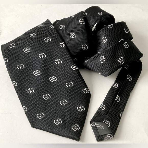 Gucci Accessories Classic Mens Gucci Tie With A Monogram 0 Handmade